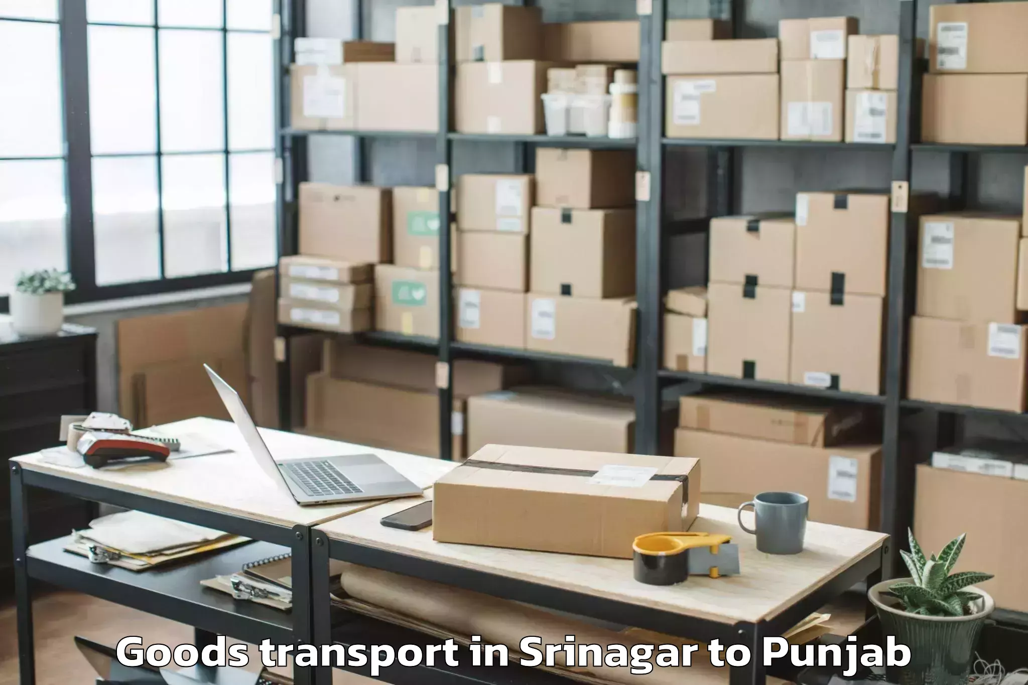 Top Srinagar to Desh Bhagat University Mandi G Goods Transport Available